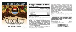 Label for ChocoLift 500 mg