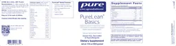 Label for PureLean Basics Natural Vanilla Bean Flavor