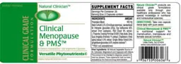Label for Clinical Menopause & PMS