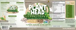 Label for Plant Head Protein Unflavored