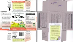 Label for Organic Mother's Milk