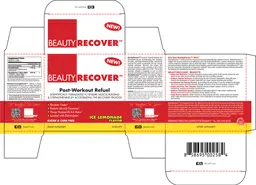 Label for BeautyRecover Ice Lemonade Flavor