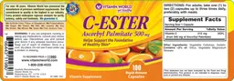 Label for C-Ester Ascorbyl Palmitate 500 mg