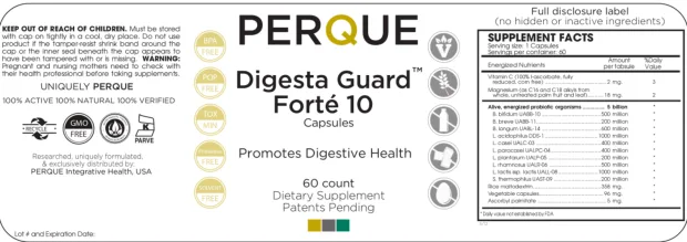 Label for Digesta Guard Forte 10 Capsules