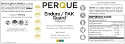 Label for Endura / PAK Guard Capsules