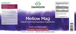 Label for Mellow Mag Raspberry Lemonade Flavor