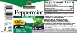 Label for Peppermint Alcohol-Free