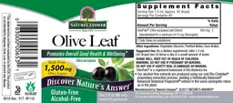 Label for Olive Leaf Alcohol-Free