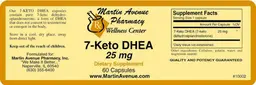 Label for 7-Keto DHEA 25 mg