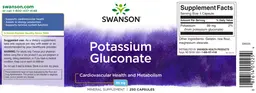 Label for Potassium Gluconate 99 mg