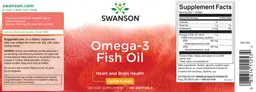 Label for Omega-3 Fish Oil Lemon Flavor