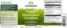 Label for Triple Mushroom Complex Full Spectrum