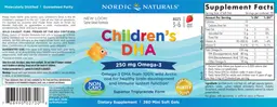 Label for Children's DHA Strawberry