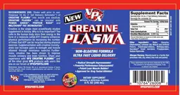 Label for Creatine Plasma Exotic Fruit