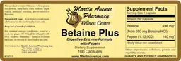 Label for Betaine Plus