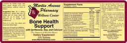 Label for Bone Health Support With Iprilflavone, Soy, And Calcium