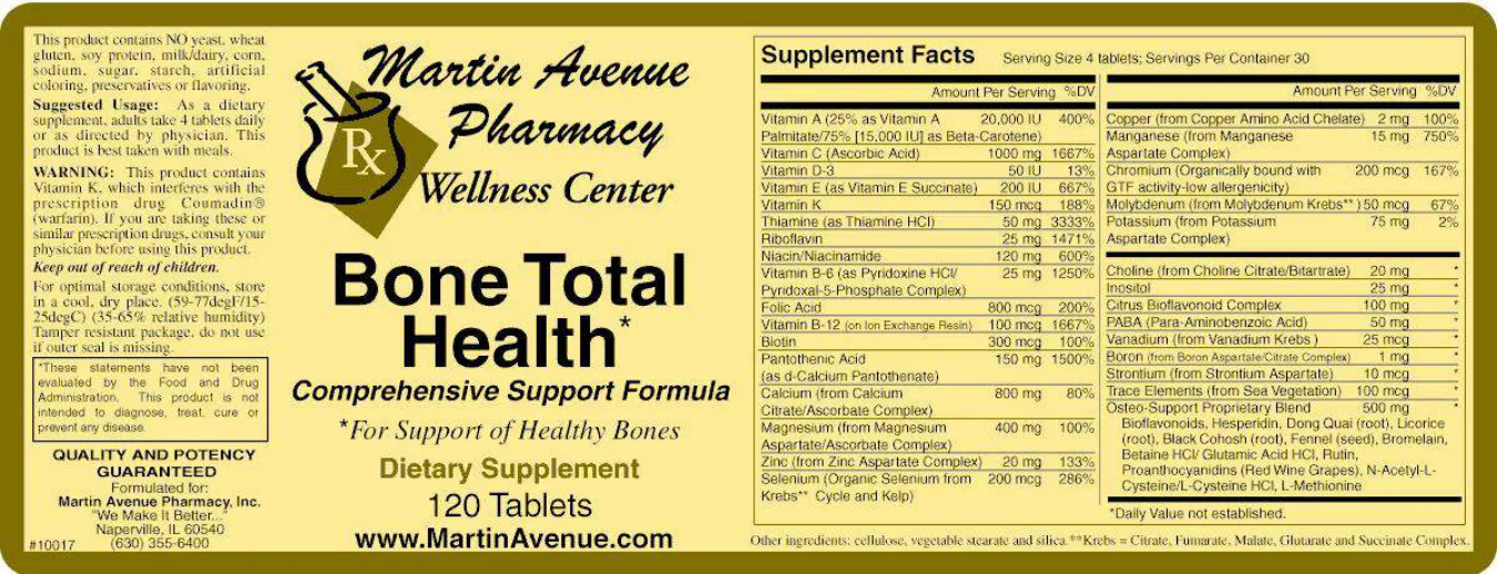Label for Bone Total Health