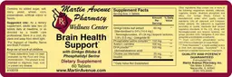Label for Brain Health Support With Ginkgo Biloba & Phosphatidyl Serine