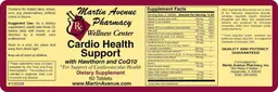 Label for Cardio Health Support With Hawthorn And CoQ10
