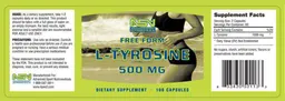 Label for Free Form L-Tyrosine 500 mg