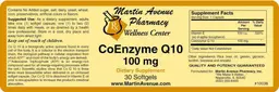Label for CoEnzyme Q10 100 mg