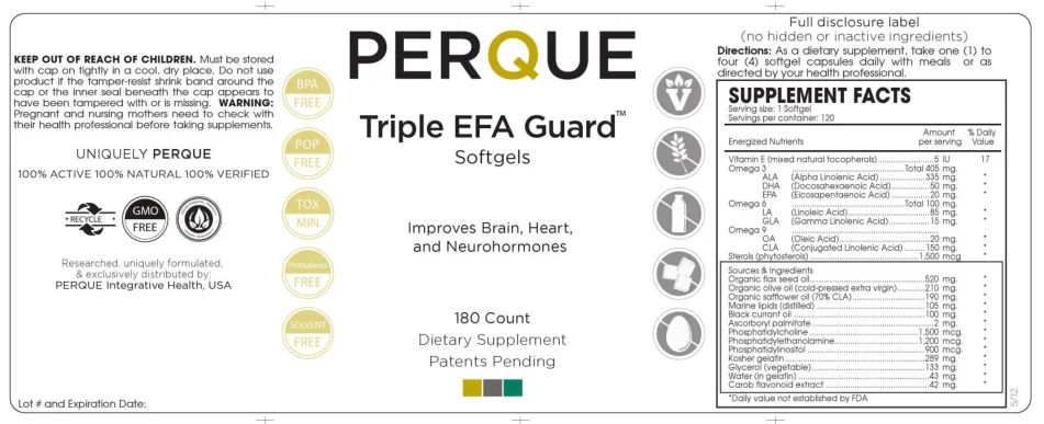 Label for Triple EFA Guard Softgels