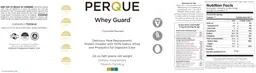 Label for Whey Guard Chocolate Flavored