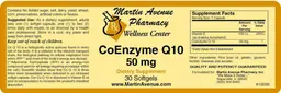 Label for CoEnzyme Q10 50 mg