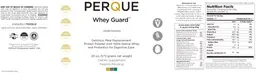 Label for Whey Guard Vanilla Flavored