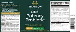 Label for Ultra Potency Probiotic
