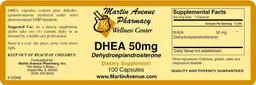 Label for DHEA 50 mg