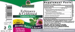 Label for Echinacea & Goldenseal 1,000 mg