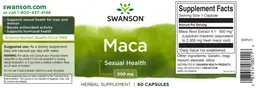 Label for Maca 500 mg
