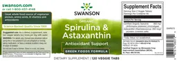 Label for Organic Spirulina & Astaxanthin