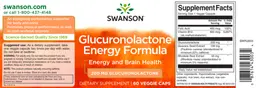 Label for Glucuronolactone Energy Formula 200 mg