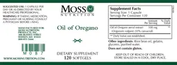 Label for Oil of Oregano