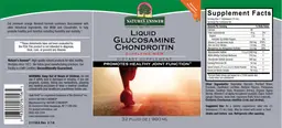 Label for Liquid Glucosamine Chondroitin Orange Flavored