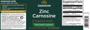 Label for Zinc Carnosine