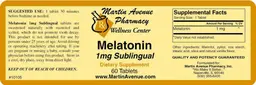 Label for Melatonin 1 mg Sublingual