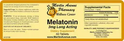 Label for Melatonin 3 mg Long Acting