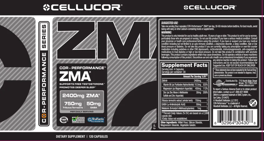Label for COR-Performance ZMA