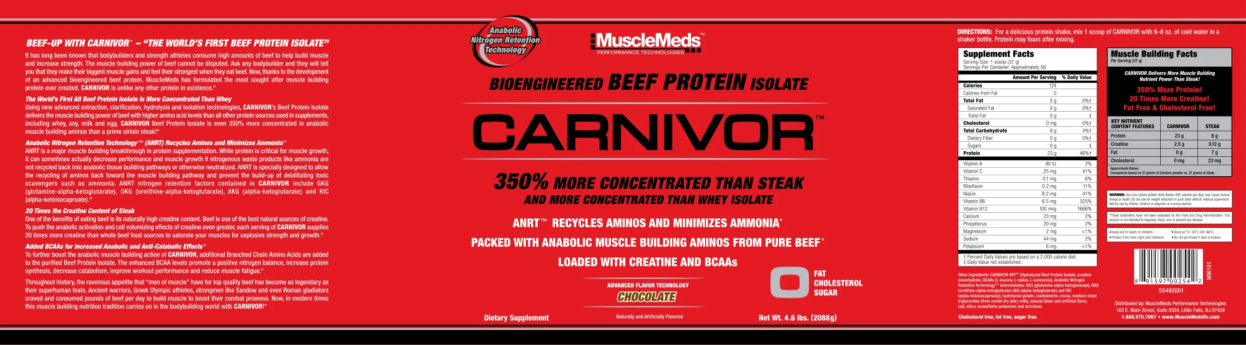Label for Carnivor Chocolate
