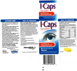 Label for I-Caps Lutein & Zeaxanthin