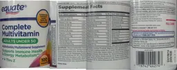 Label for Complete Multivitamin Adilts Under 50
