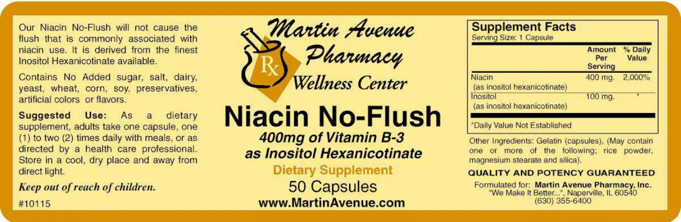 Label for Niacin No-Flush 400 mg