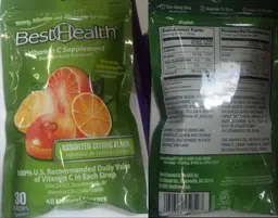 Label for Vitamin C Supplement Assorted Citrus Flavor