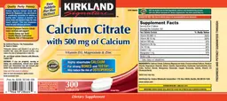 Calcium Citrate with 500 mg of Calcium