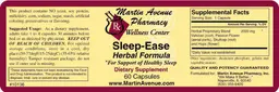 Label for Sleep-Ease Herbal Formula