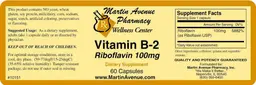Vitamin B-2 Riboflavin 100 mg