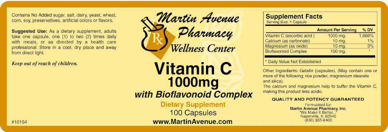 Label for Vitamin C 1000 mg with Bioflavonoid Complex